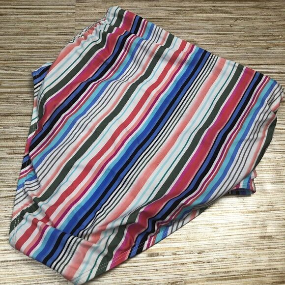 509 ATHENA high waist stripe bikini bottom WHITE MULTI sz 6 - Picture 2 of 2